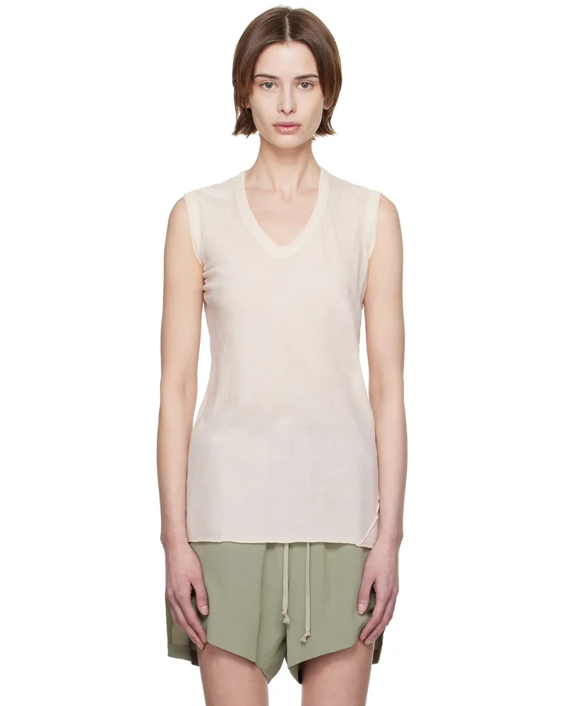 Rick Owens Off-White Hollywood V-Neck Tank Top 21