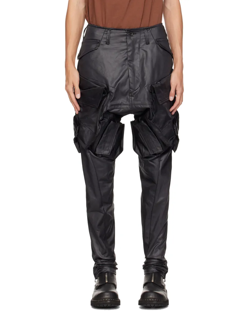 Julius Black Gasmask Cargo Pants Black