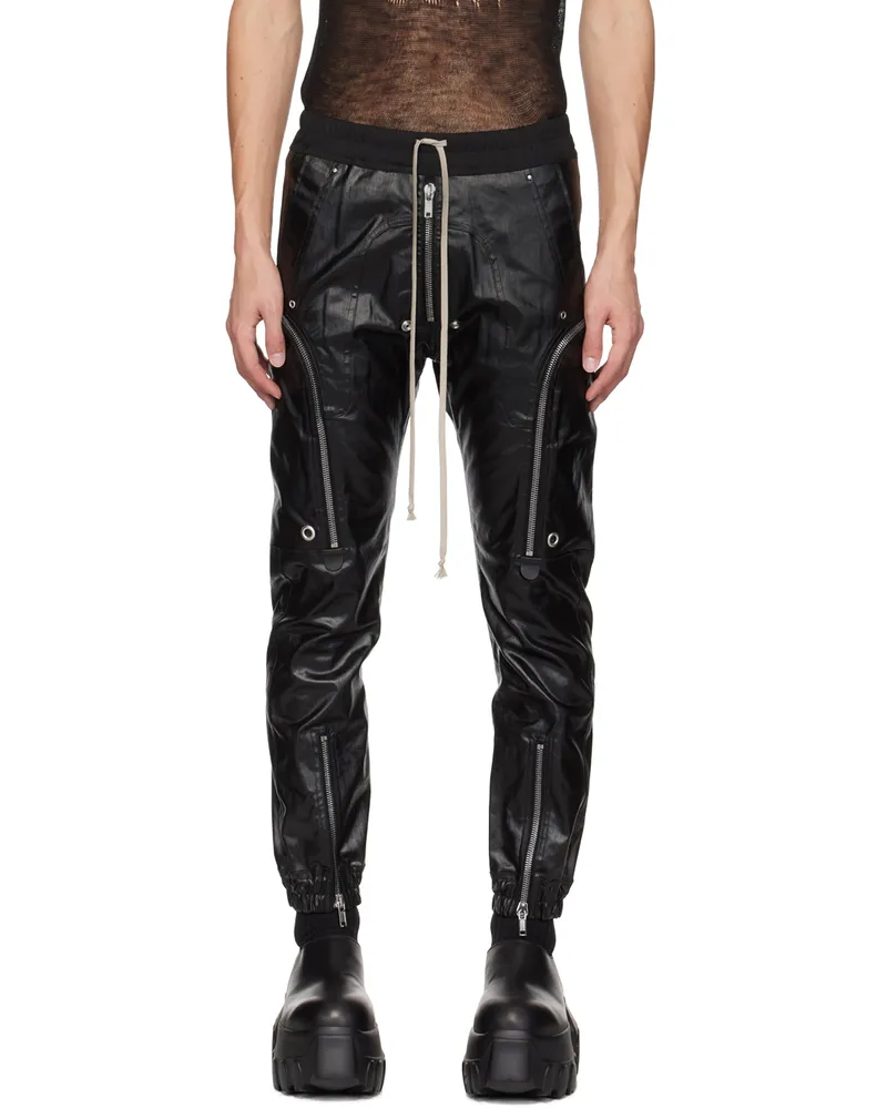 Rick Owens Black Porterville Bauhaus Denim Cargo Pants 09