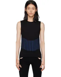 Dion Lee Black Bone Tank Top Black