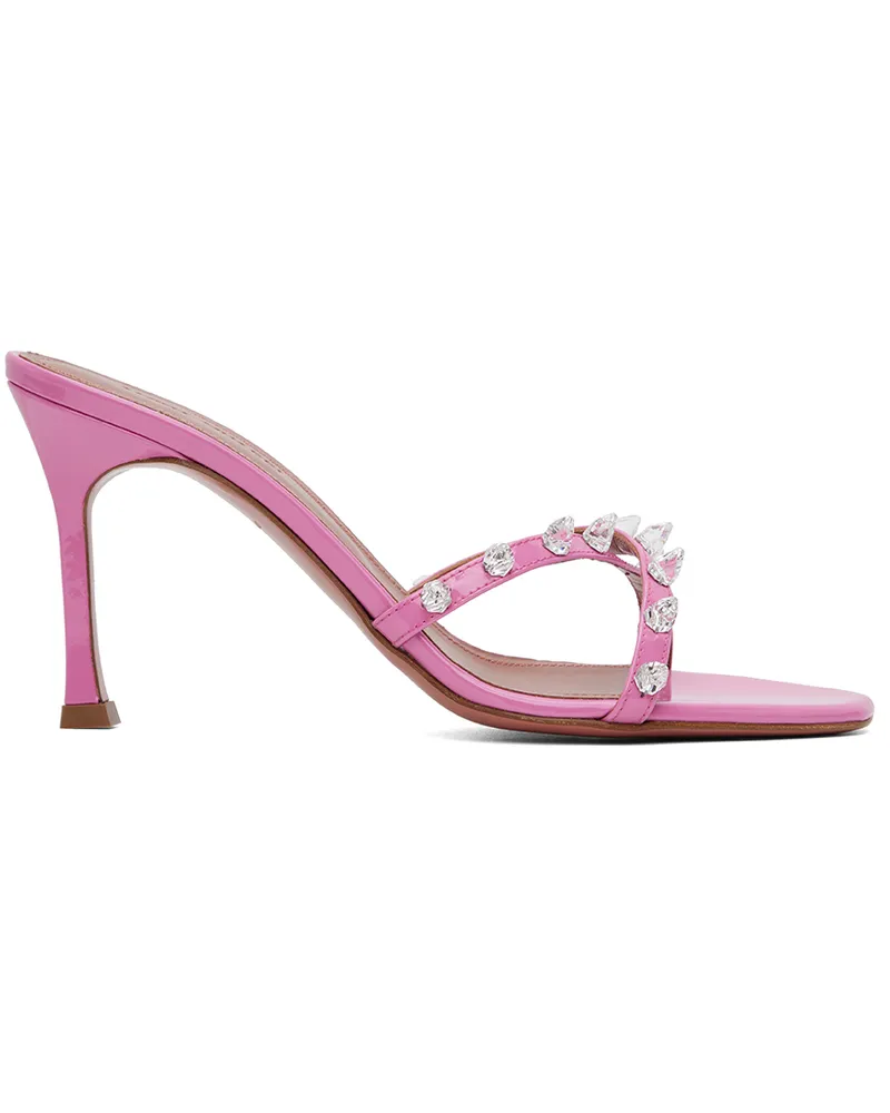 Amina Muaddi Pink Feli Heeled Sandals Pink