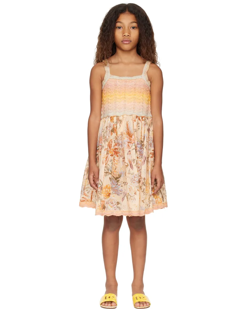 Zimmermann Kids Multicolor Tallow Knit Printed Dress Mul