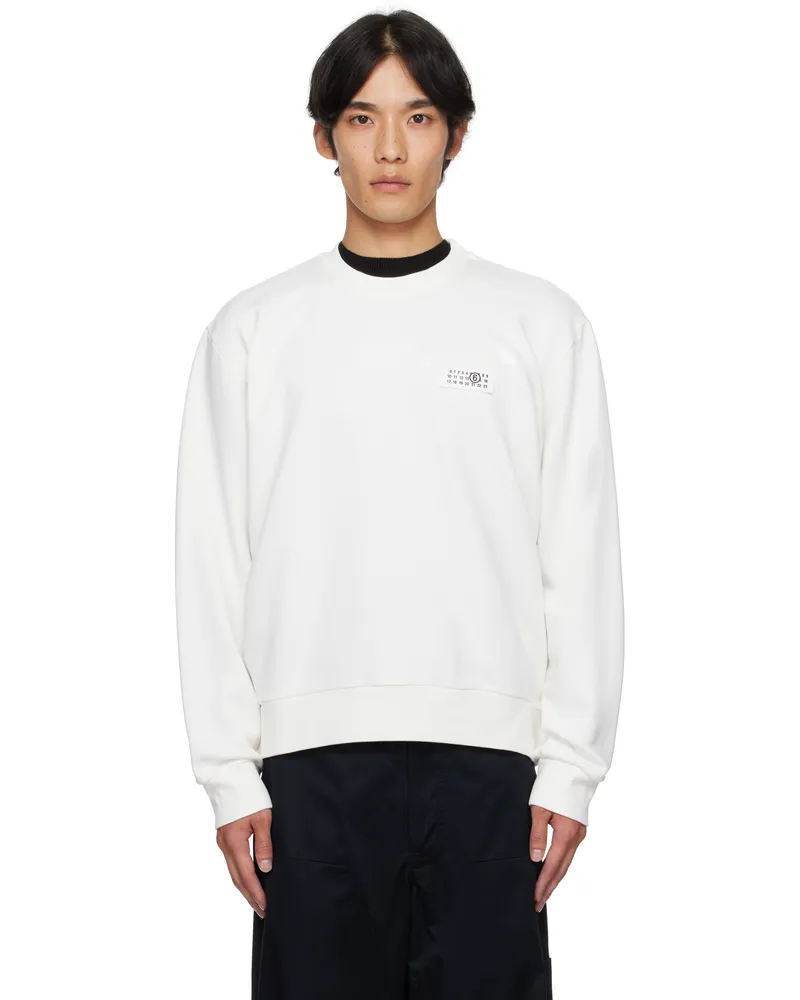 Maison Margiela Off-White Logo Patch Sweatshirt Off