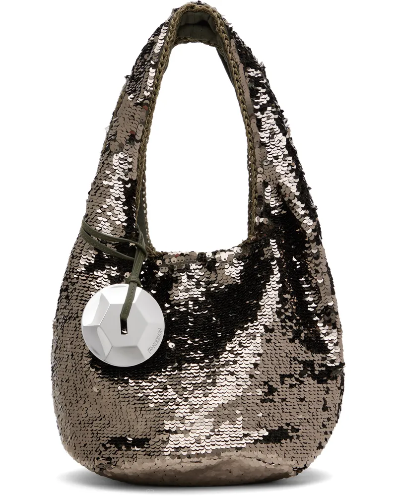 J.W.Anderson Gunmetal Mini Sequin Shopper Bag 975