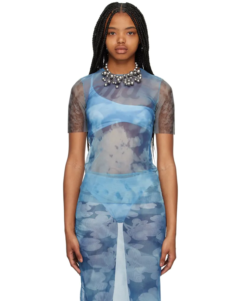 ELLISS Blue Graphic T-Shirt Print