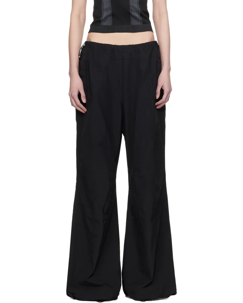 MISBHV SSENSE Exclusive Black Crushed Nylon Parachute Trousers Black