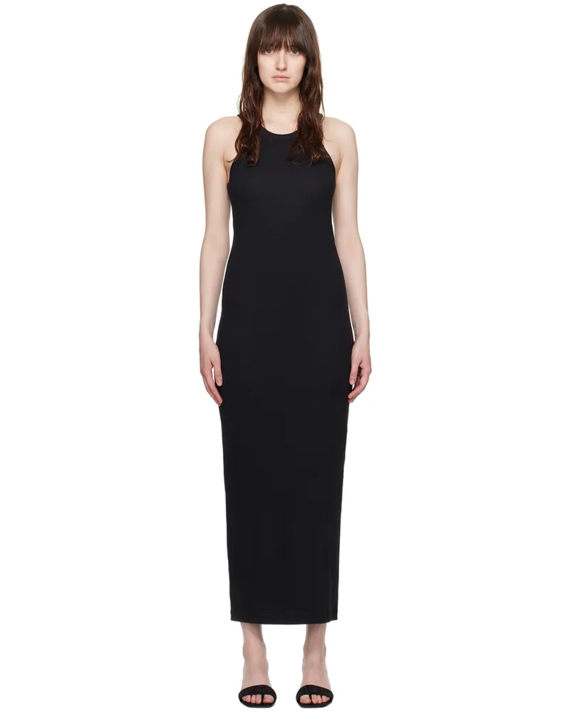 Totême Black Curved Maxi Dress 001