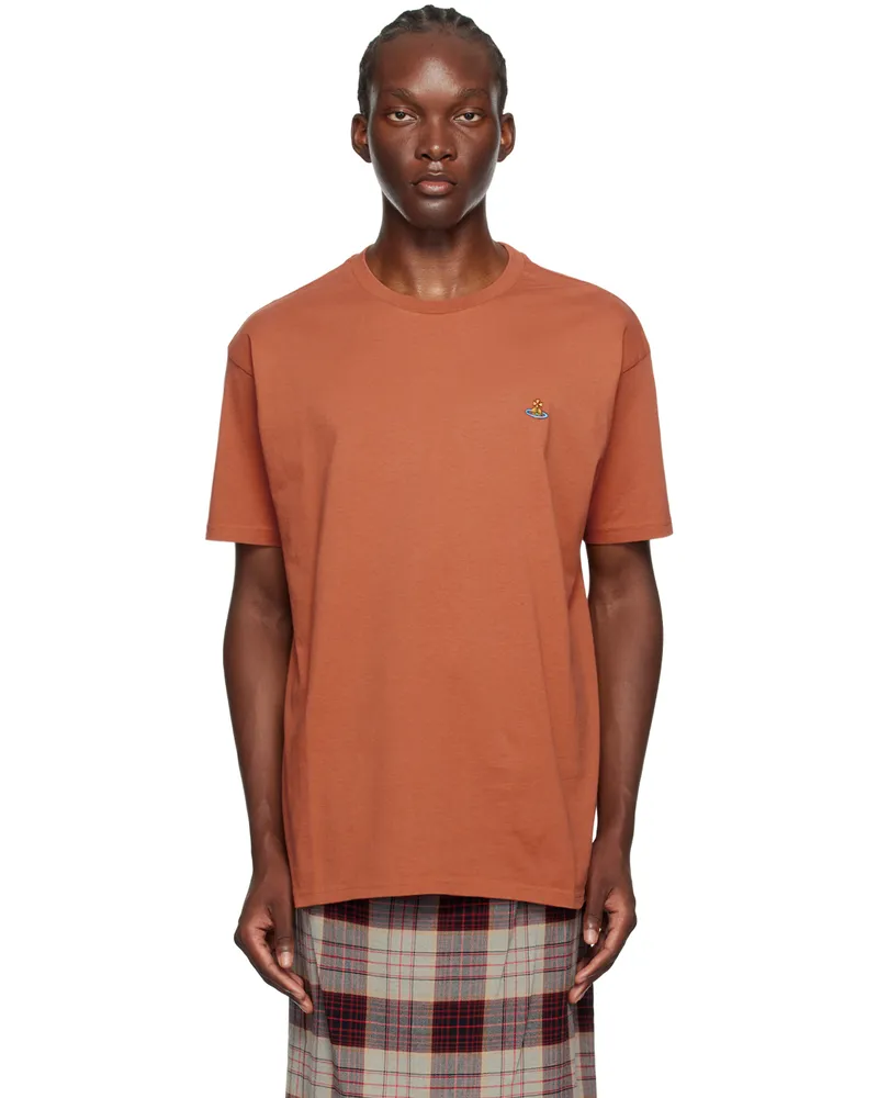 Vivienne Westwood Orange Classic Multicolour Orb T-Shirt Aw24-cognac