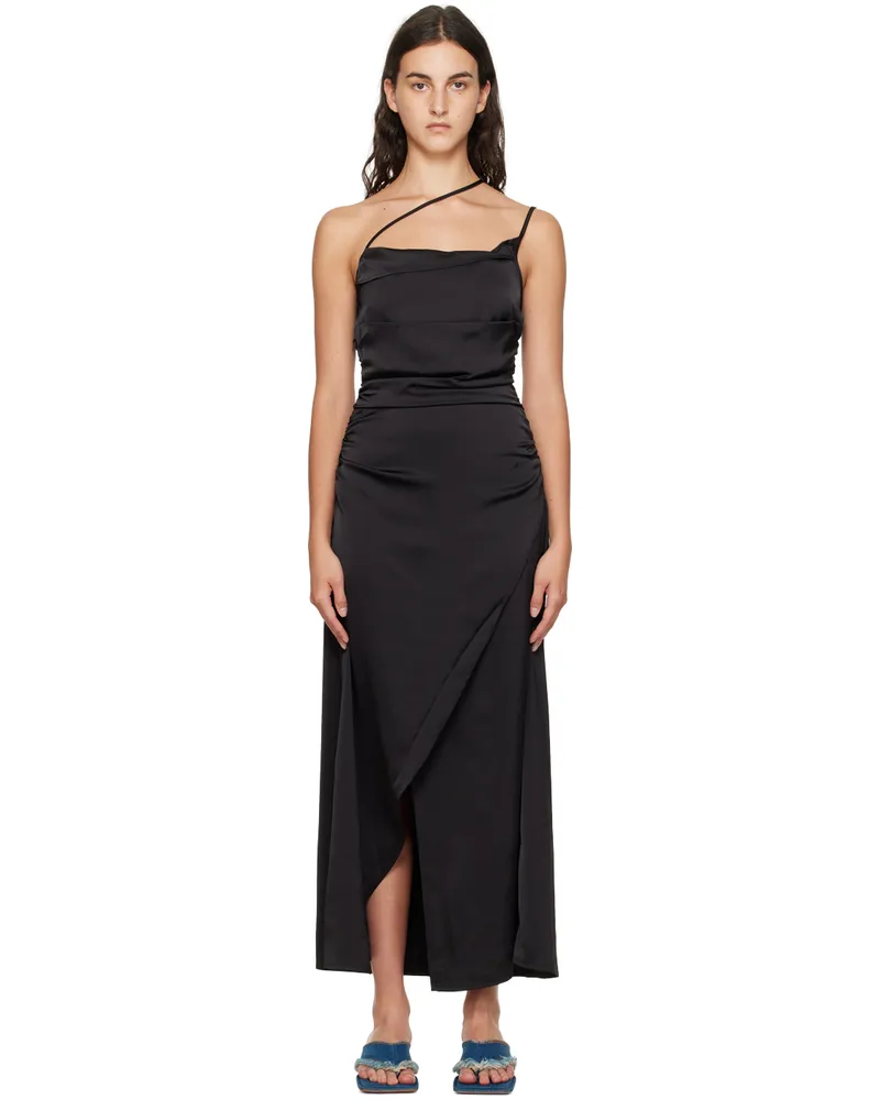 Han Kjøbenhavn Black Asymmetric Midi Dress Black