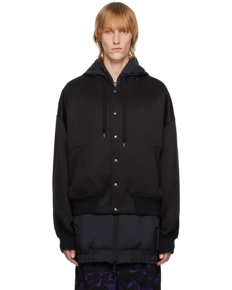 Yohji Yamamoto Black 3 Layers Jacket Black