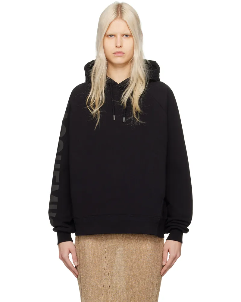 Jacquemus Black Les Classiques 'Le hoodie Typo' Hoodie 990
