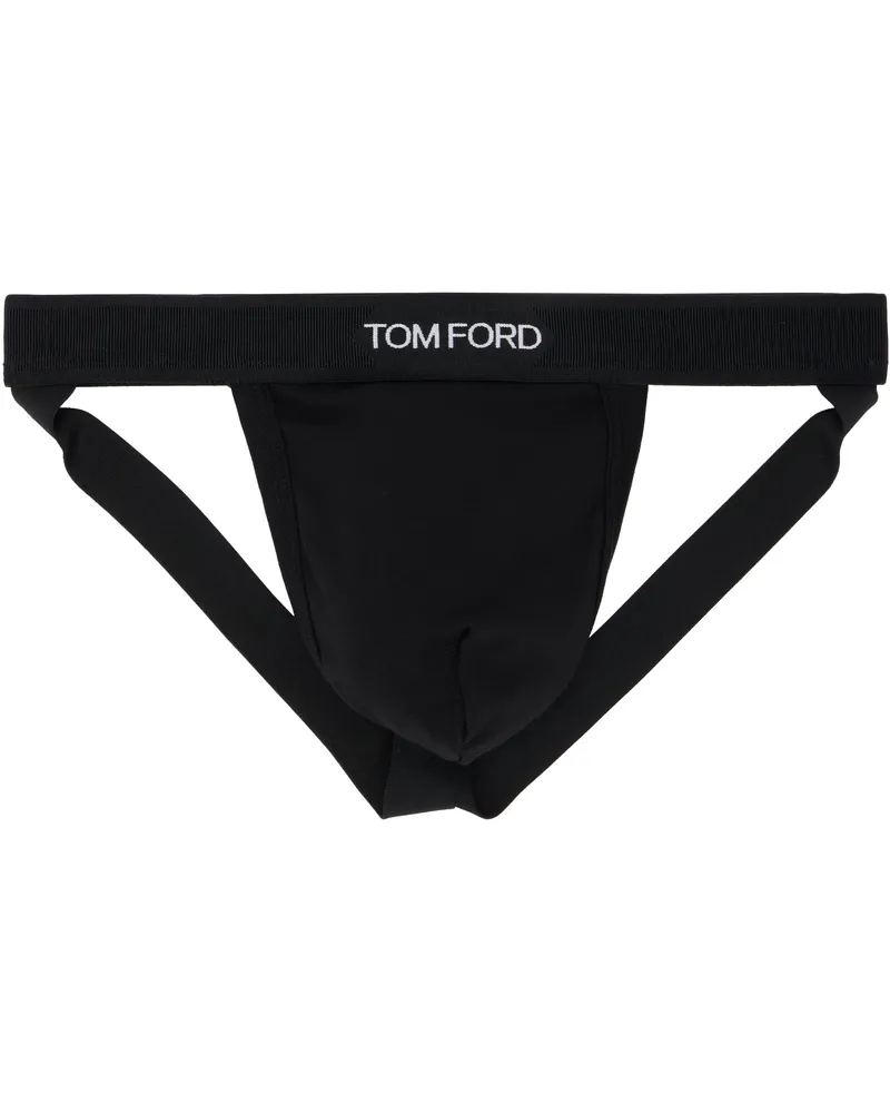 Tom Ford White Cotton Jock Strap 002black