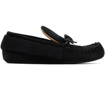 Black Suede Moc Loafers