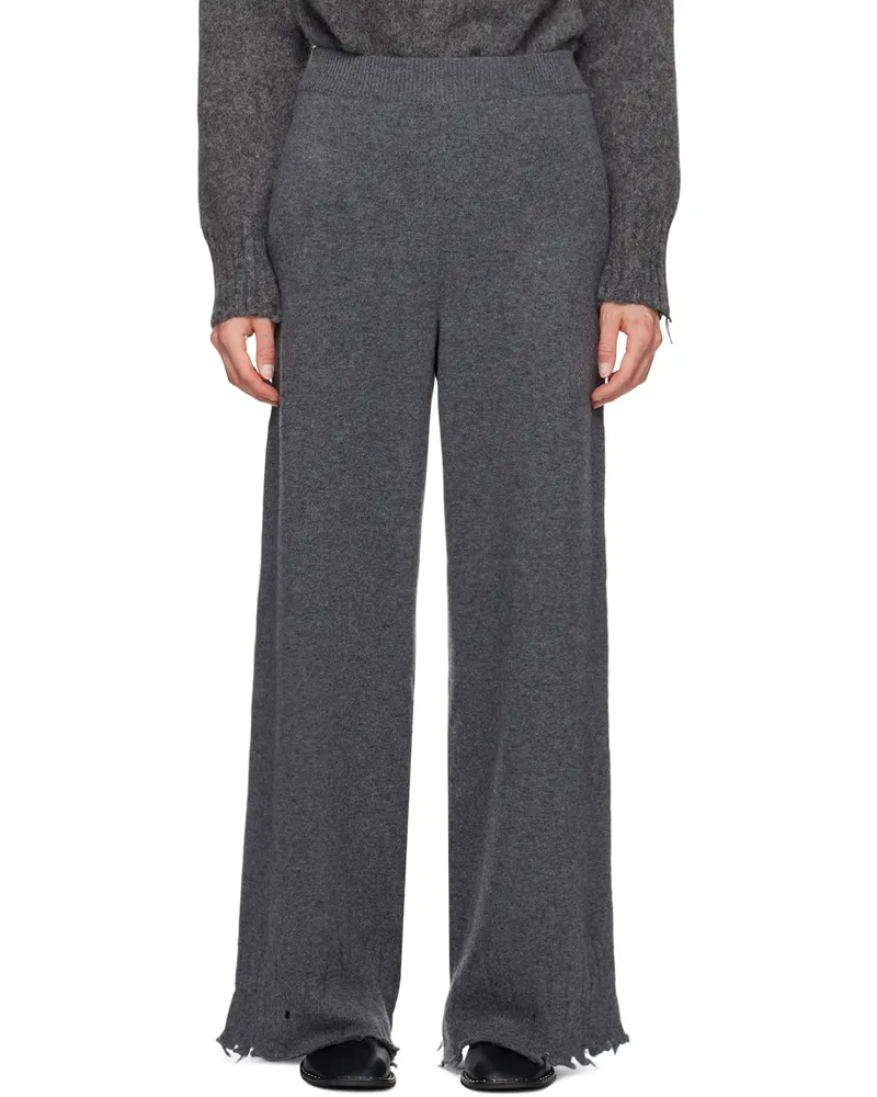 Stella McCartney Gray Flared High-Rise Trousers 1267