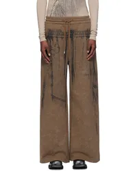 Feng Chen Wang Brown Trompe œil Sweatpants Coffee