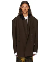 Dries van Noten Brown Oversized Blazer Brown