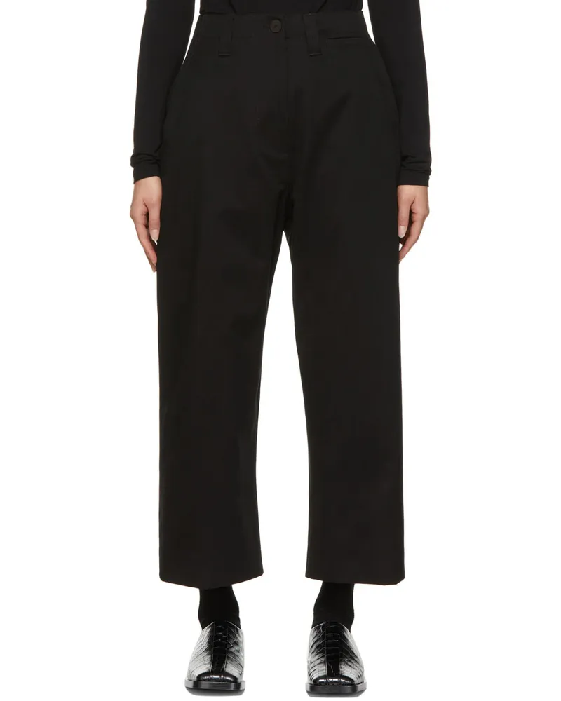 Studio Nicholson Black Asher Trousers Black