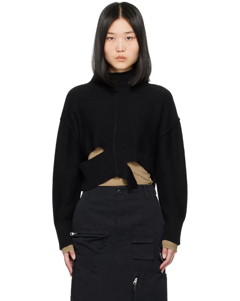 Maison Margiela Black Distressed Sweater 900