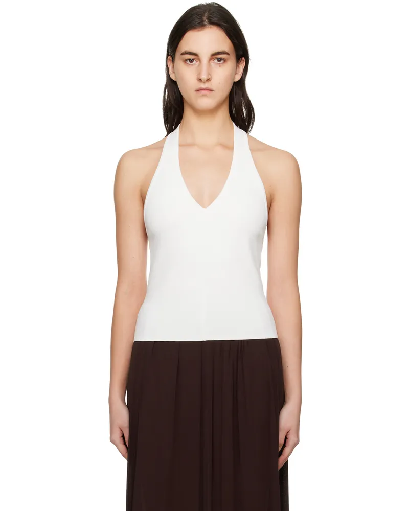 Esse Studios White Obie Tank Top Crema