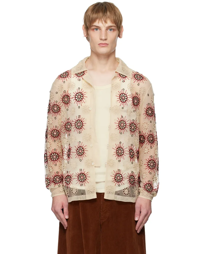 BODE Off-White Solarium Long Sleeve Shirt Ecmlt