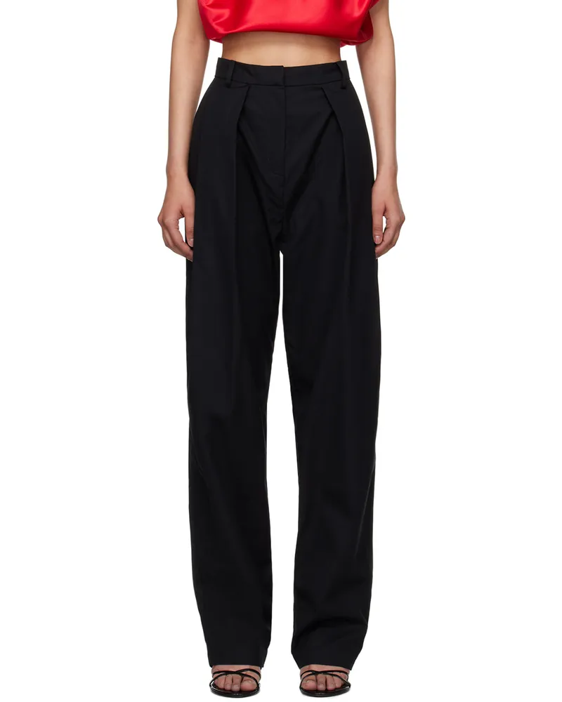 Magda Butrym Black Tapered Trousers 80