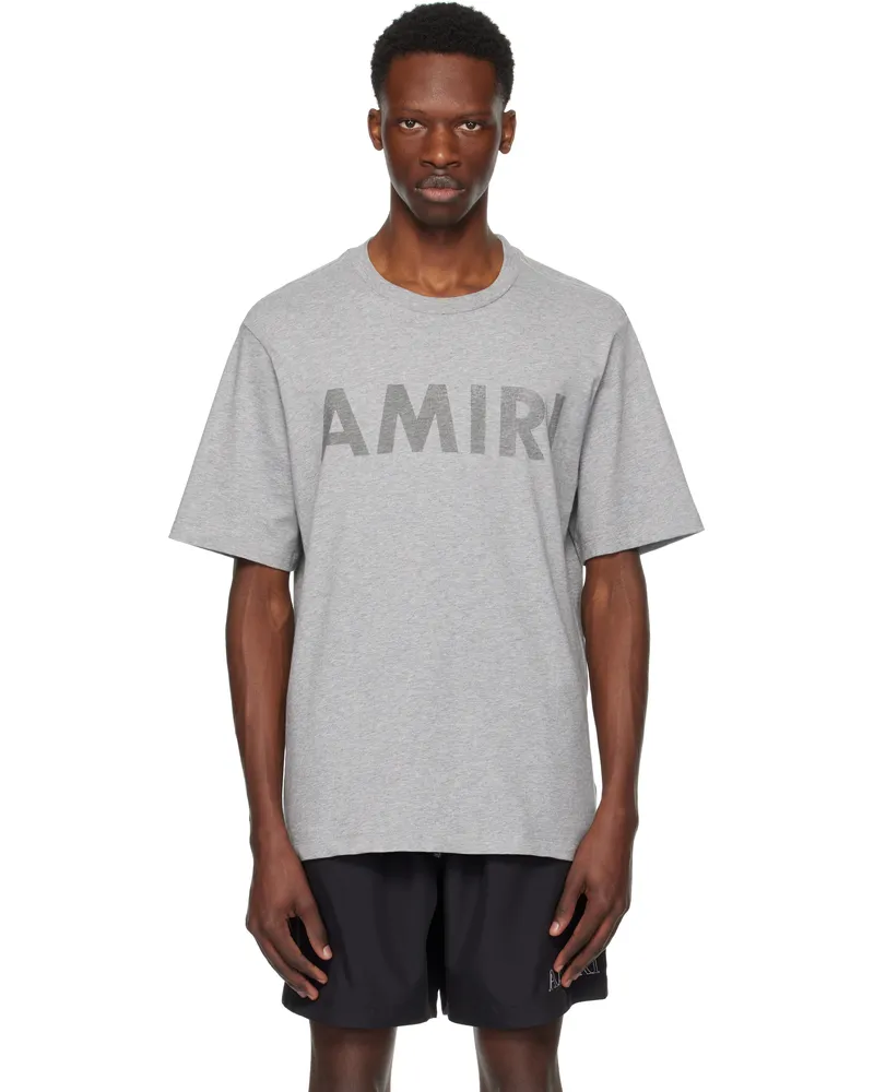 Amiri Gray 'Amiri Stencil' T-shirt Grey