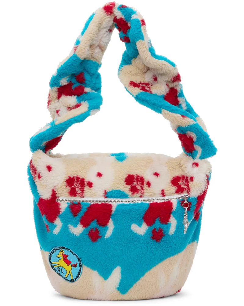 CHOPOVA LOWENA SSENSE Exclusive Kids Blue & Off-White Bunny Fleece Bag Multi