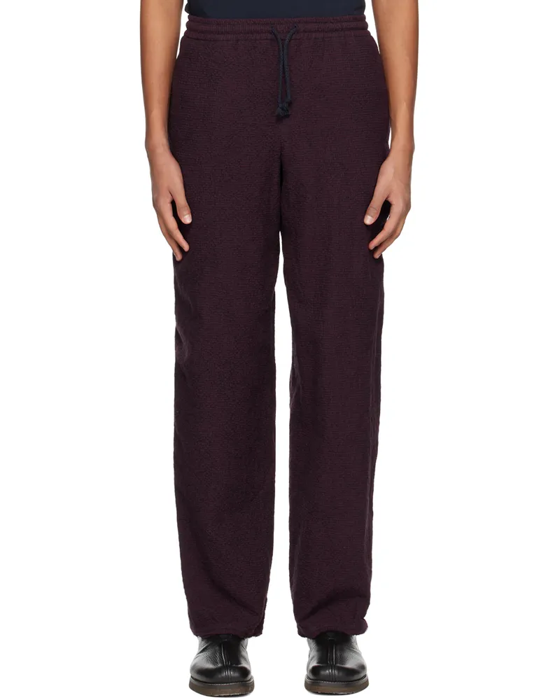 ABAGA VELLI Burgundy Track Trousers Burgundy