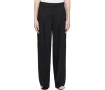 Black Tailored Pinstripe Trousers