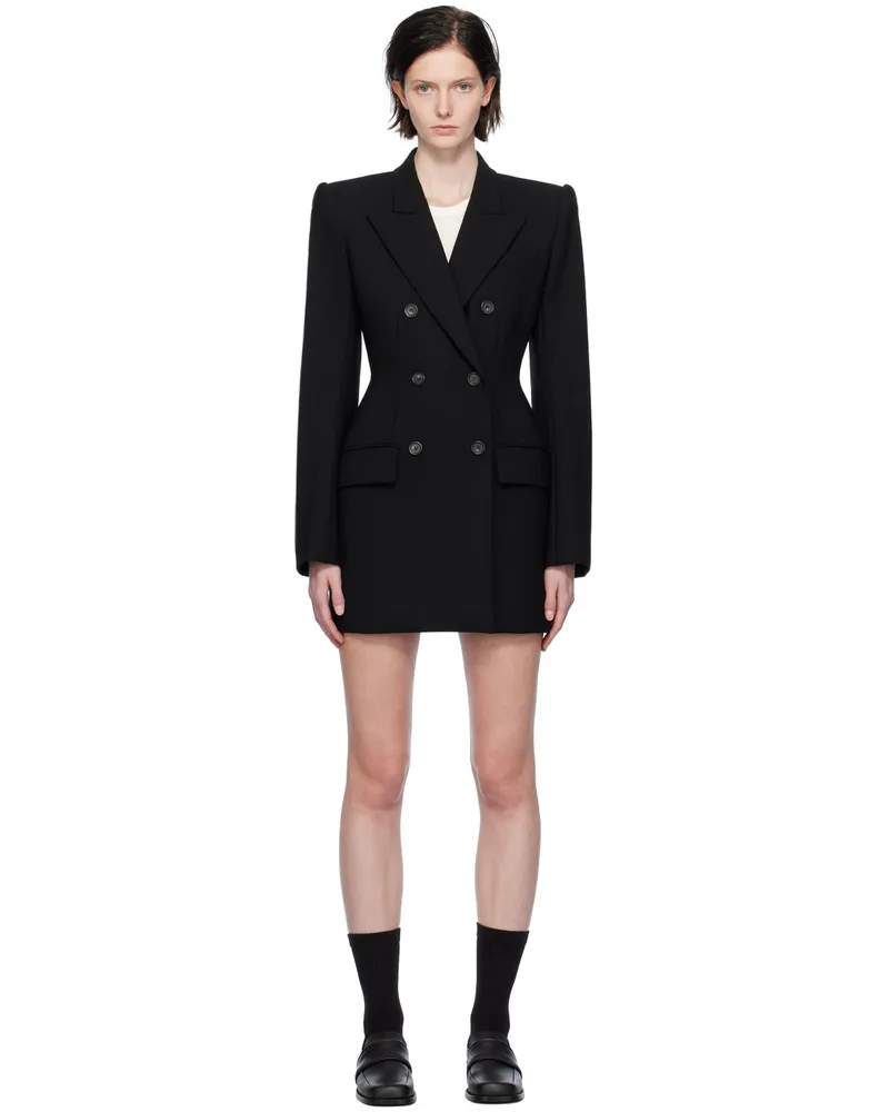 SPORTMAX Black Double-Breasted Minidress 003
