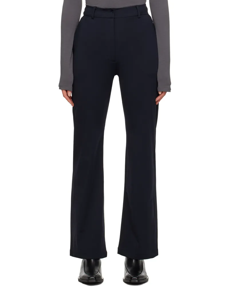 Youth Navy Side-Slit Trousers Navy