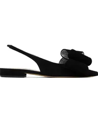 Mach & Mach Black 'Le Cadeau' Slingback Slippers Black