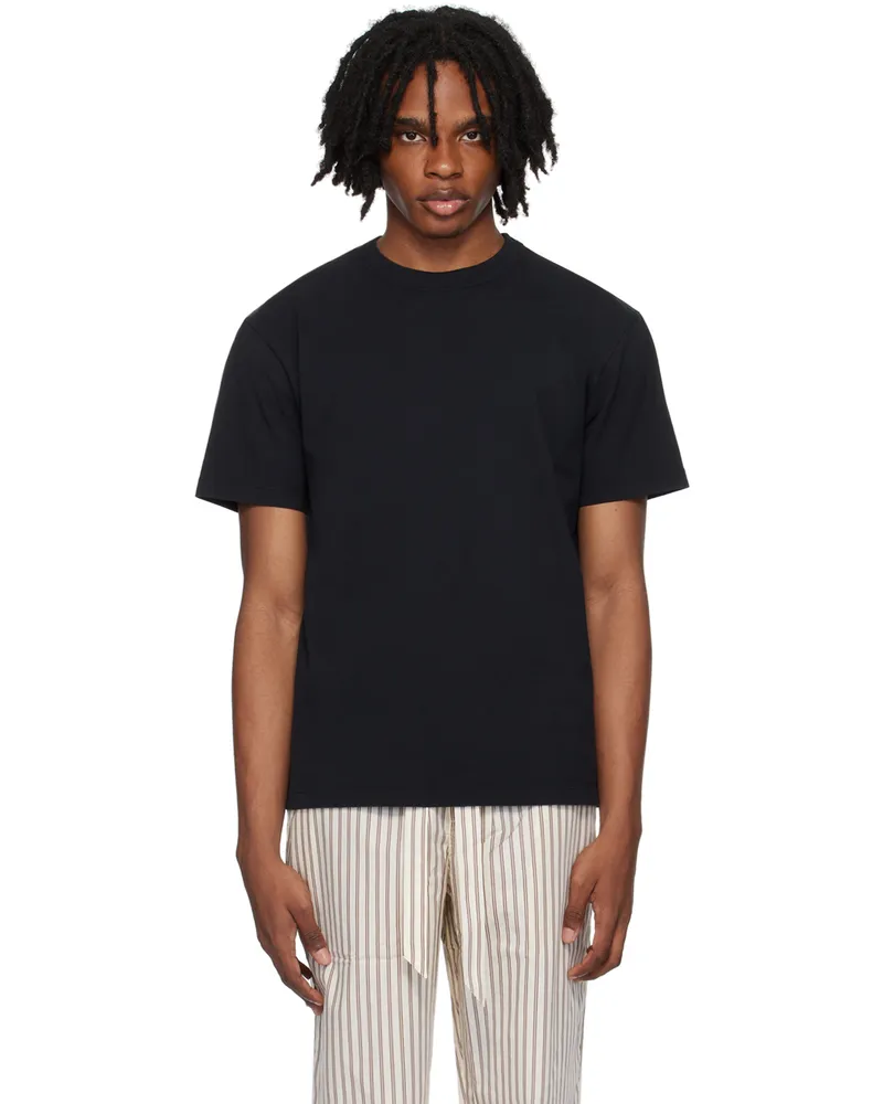 TEKLA Black Crewneck T-Shirt Black