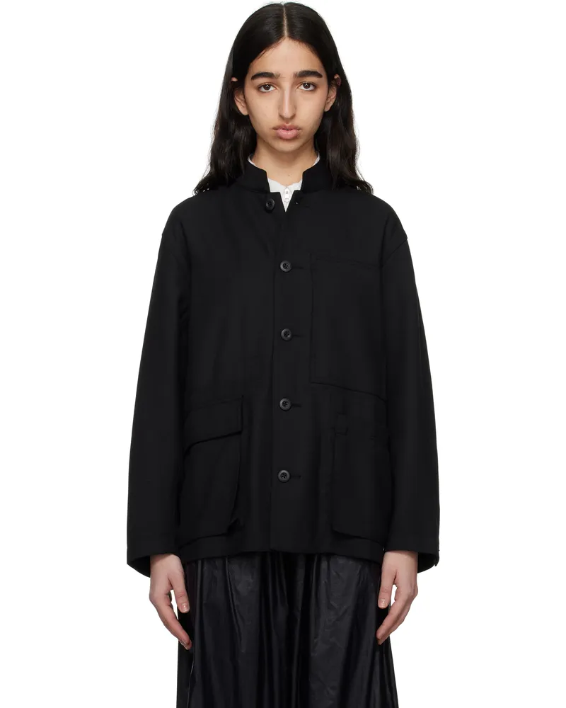 Snow Peak Black Hybrid Wool Utility Jacket Black