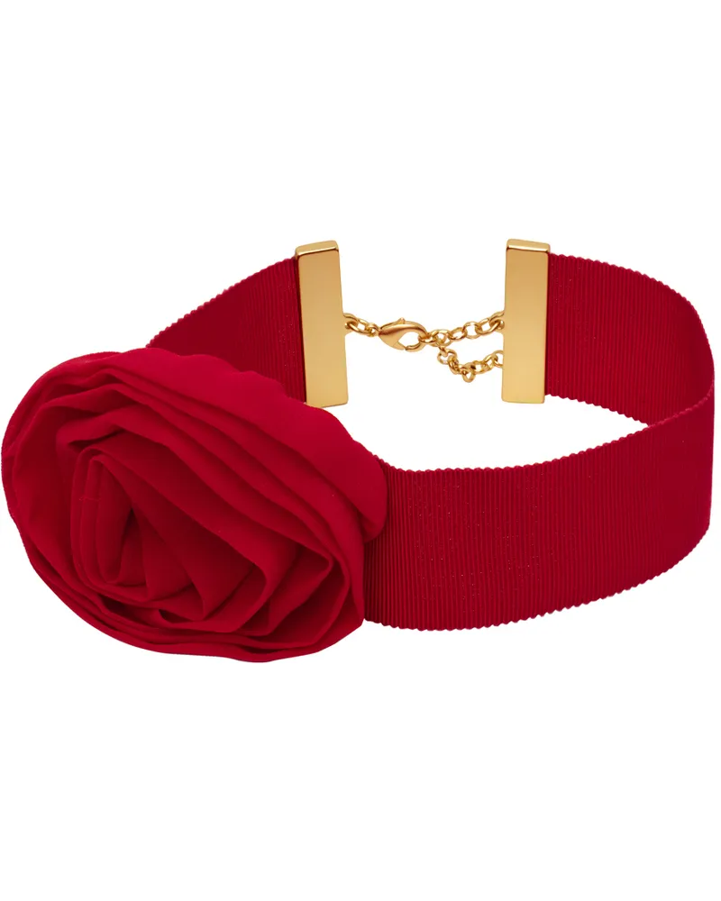 Blumarine Red Rose Choker N0313
