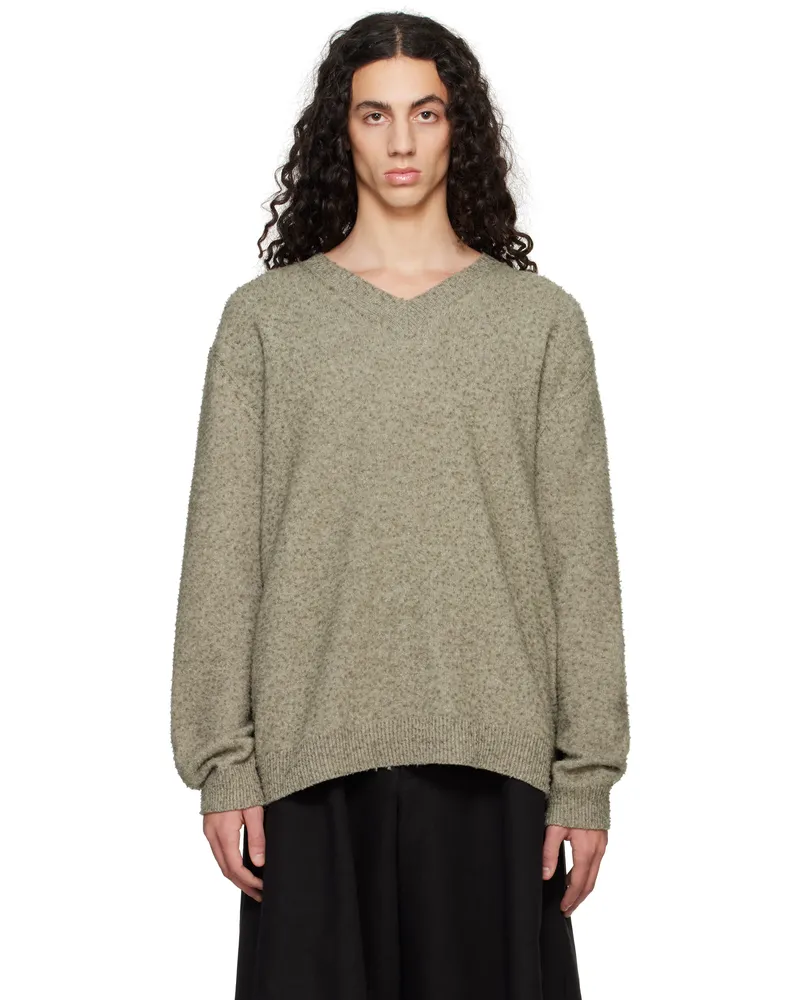 Maison Margiela Green Pilling Sweater 709m