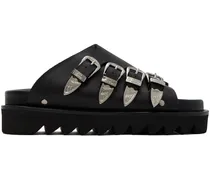 Black Buckle Sandals