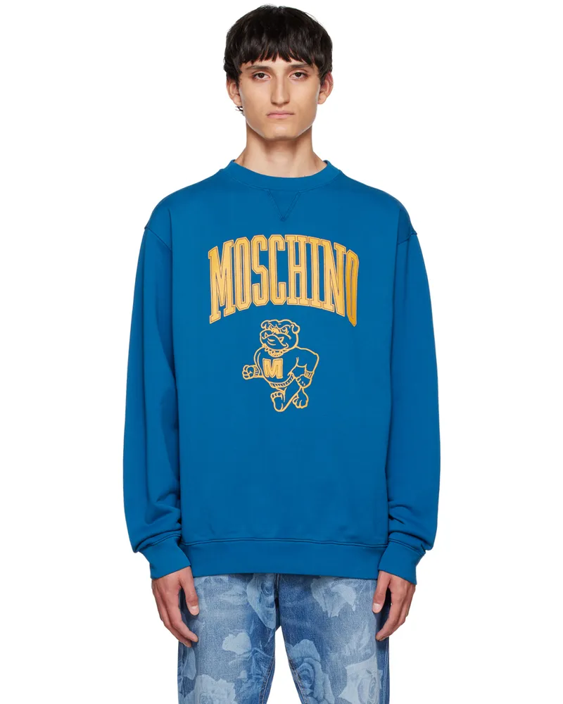 Moschino Blue Varsity Sweatshirt A1320
