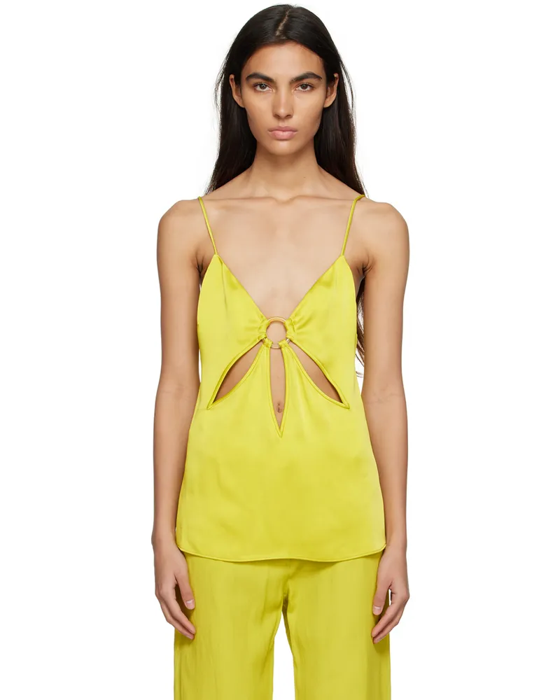 Stella McCartney Yellow V-Neck Tank Top 8301