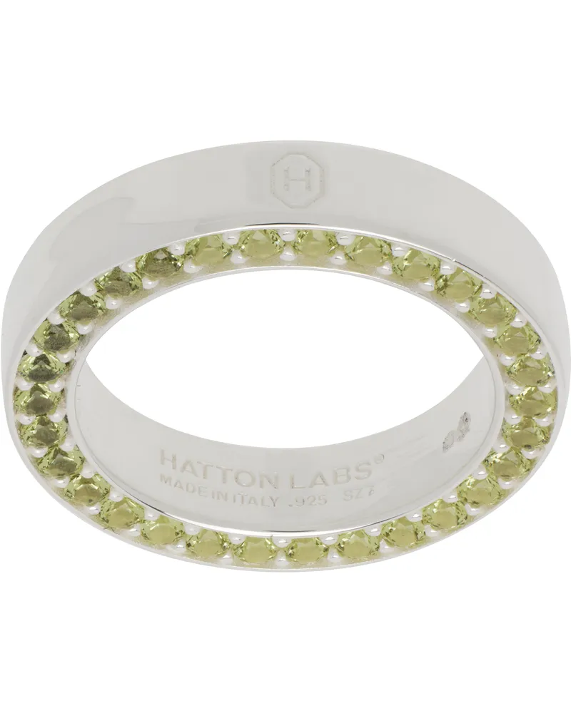 Hatton Labs Silver & Green Classic Infinity Ring Peridot