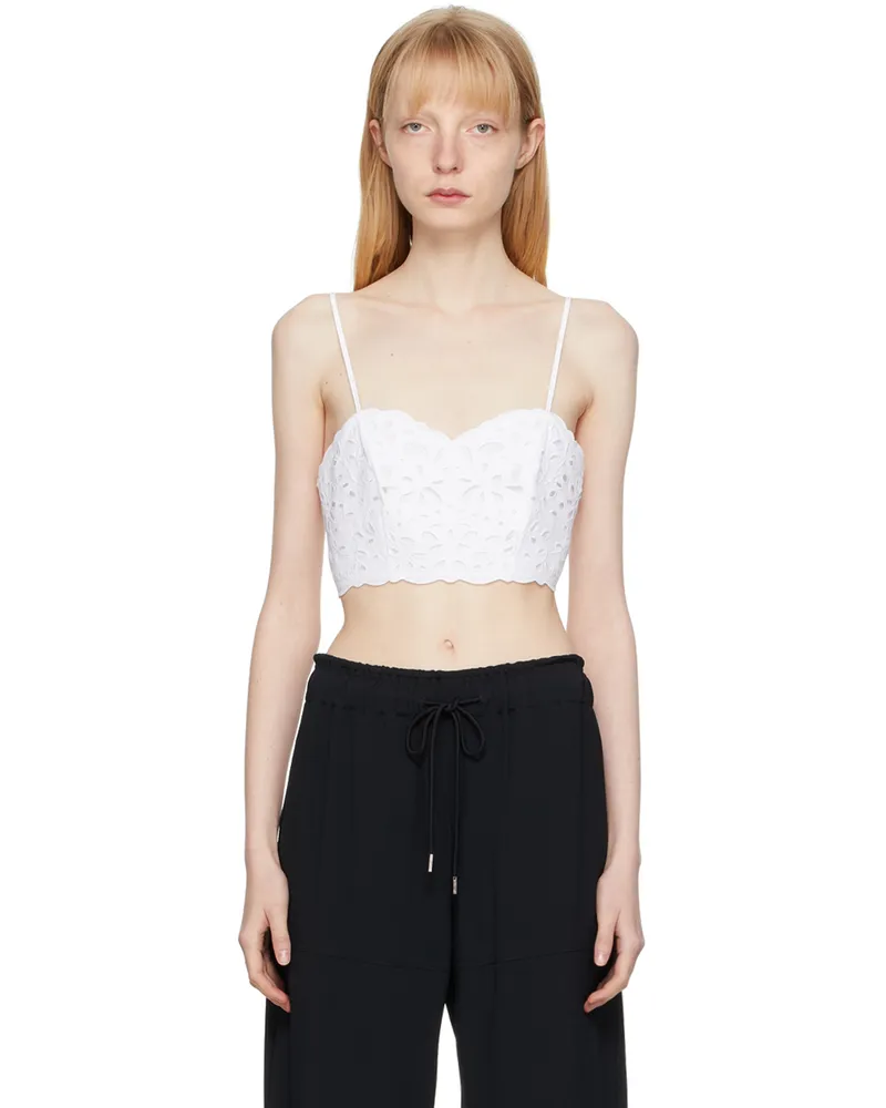 Chloé White Broderie Anglaise Tank Top 101