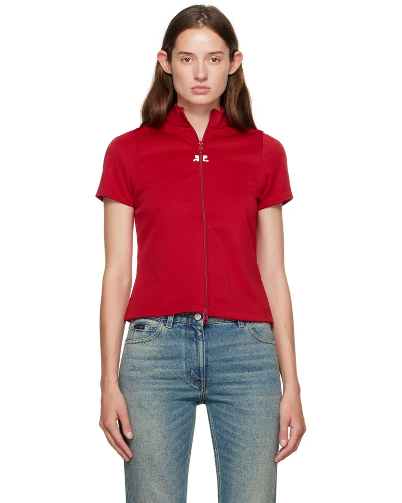 Courrèges Red Interlock Tracksuit Top 4015