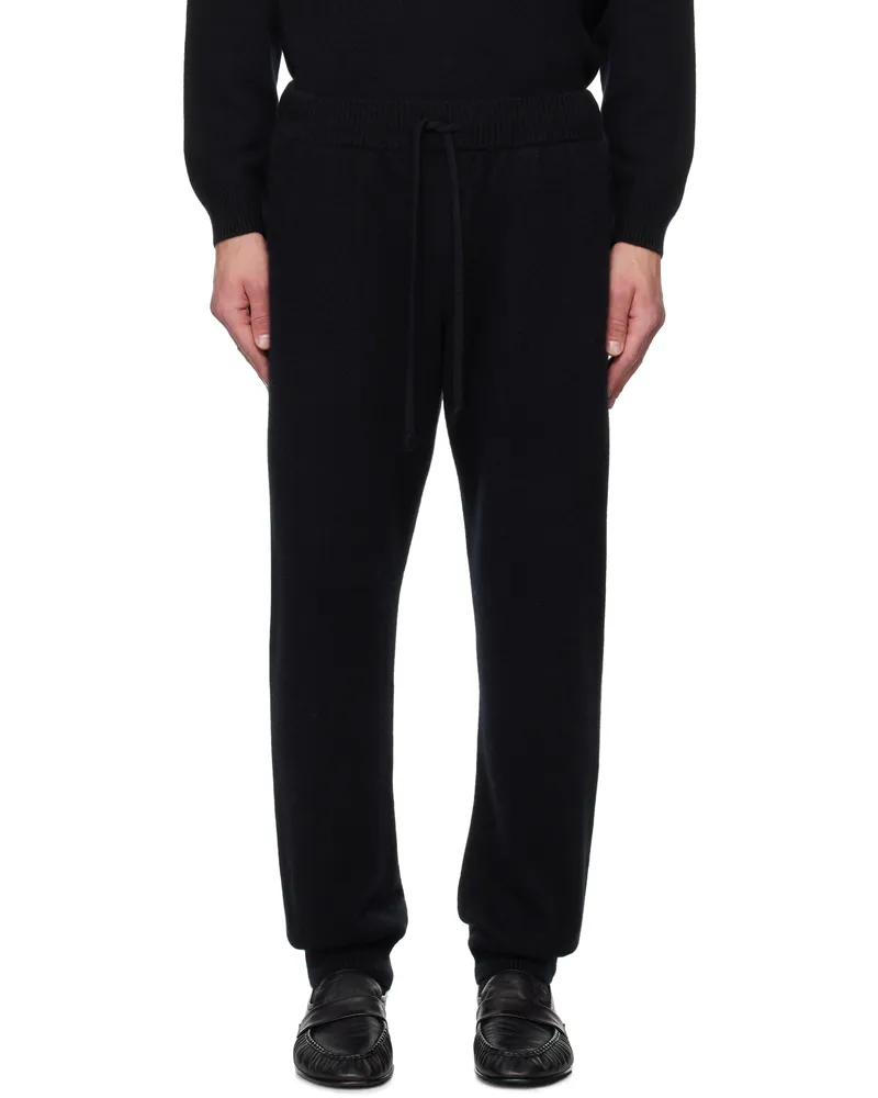 AURALEE Black Baby Cashmere Knit Sweatpants Top