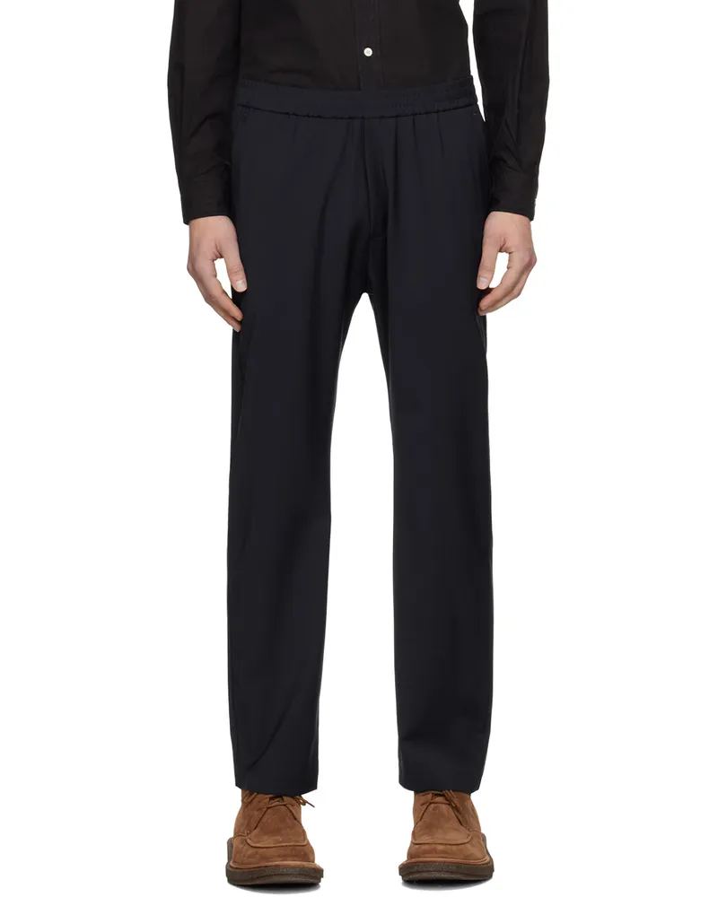 BARENA Navy Wrinkle-Resistant Trousers 170