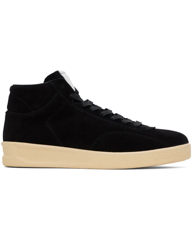 Jil Sander Black Suede High-Top Sneakers 001
