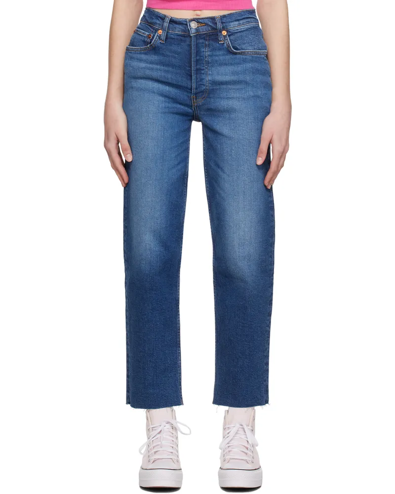 RE/DONE Blue 70's Stove Pipe Jeans Jetty