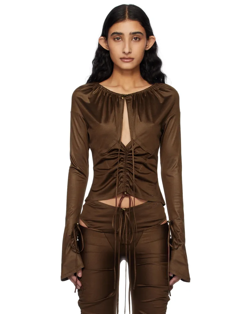 Charlotte Knowles Brown Cu Blouse Brown