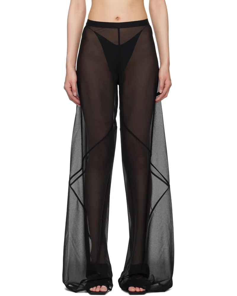 Rick Owens Lilies Black Hollywood Farrah Bias Trousers 09
