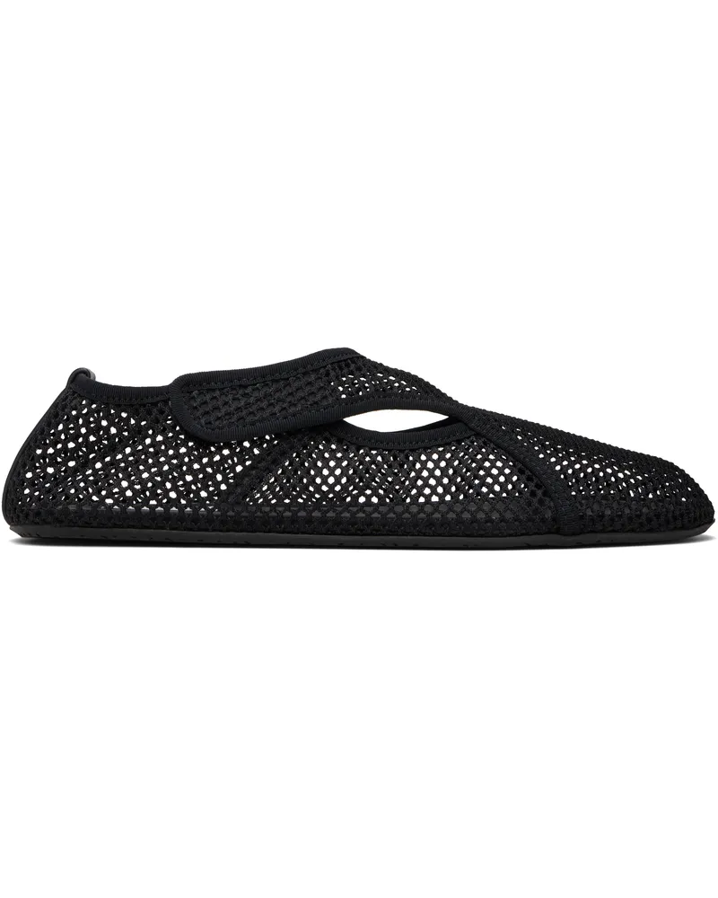 Alaïa Black Fishnet Ballerina Flats 999
