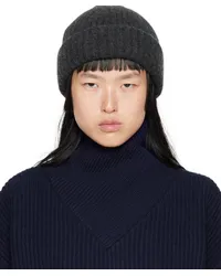 Totême Gray Chunky Brim Beanie Dark